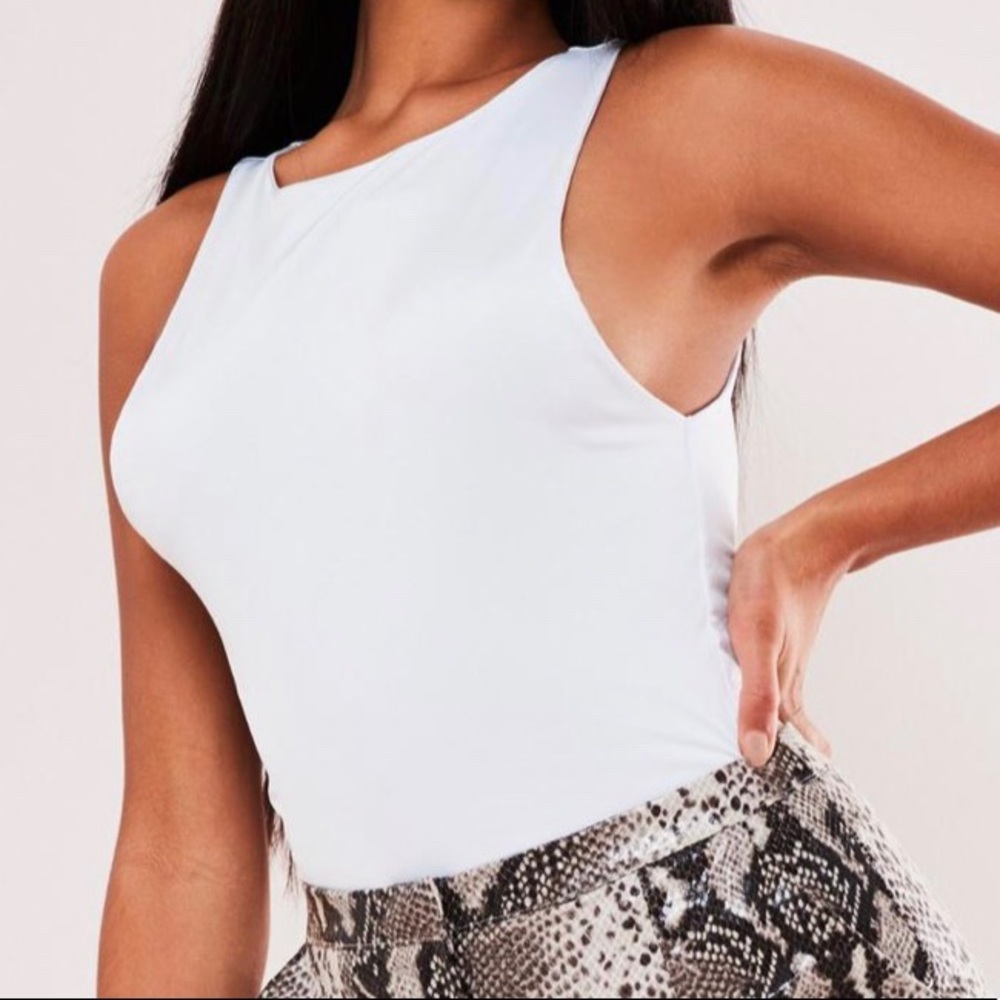White High Neck Bodysuit